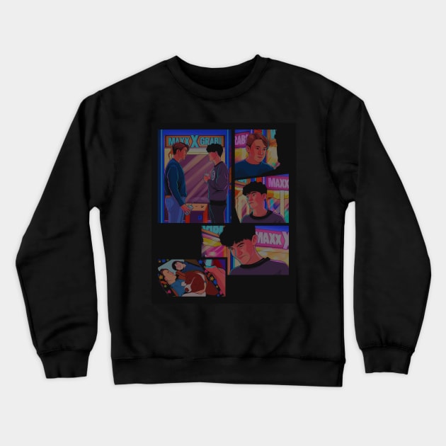 Nick and Charlie- Heartstopper arcade alt Crewneck Sweatshirt by daddymactinus